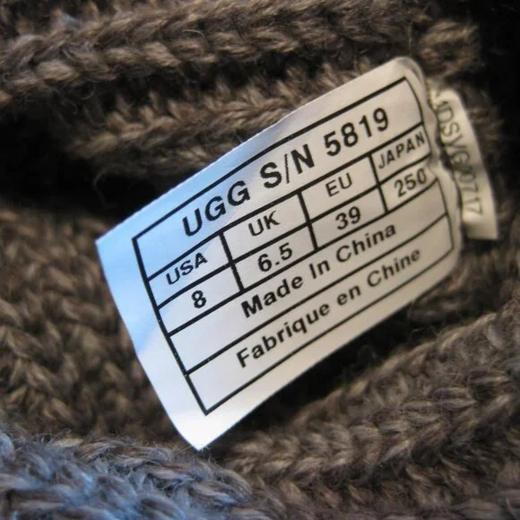 NWOT Sz 8 Ugg Women's Classic Cardy Knit Winter Boots Grey - Picture 14 of 16